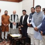 ગૃહમંત્રી અમિત શાહ સાથે જિલ્લા પંચાયત પ્રમુખશ્રીઓની મુલાકાત